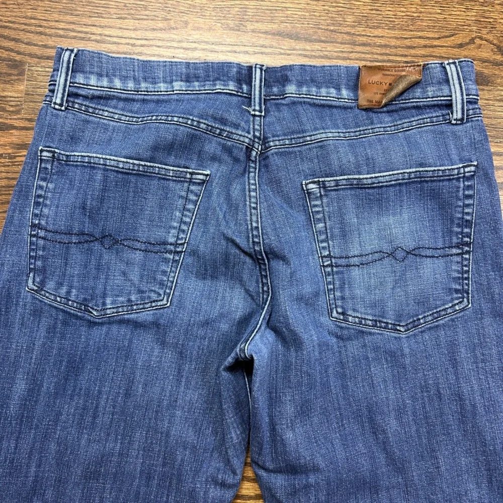 Lucky Brand 221 Straight Mens Jeans 36x32 Medium Wash Blue Denim Pants